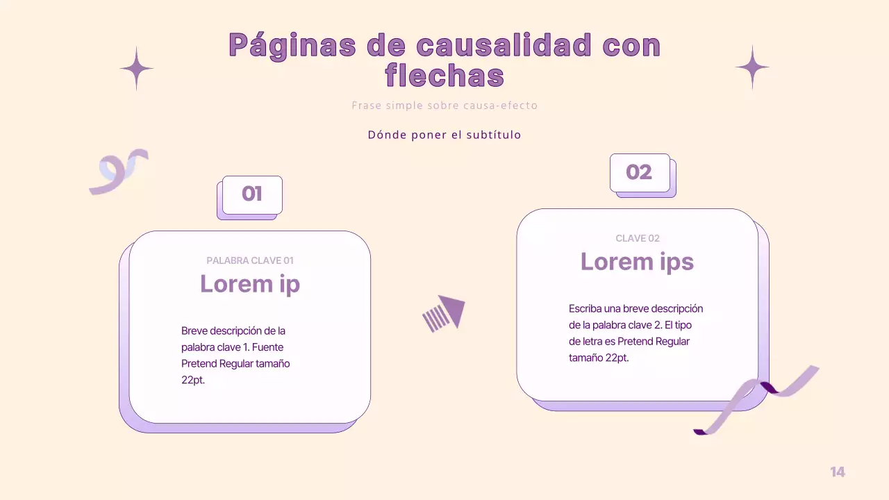 Una sencilla presentación PM en amarillo y morado