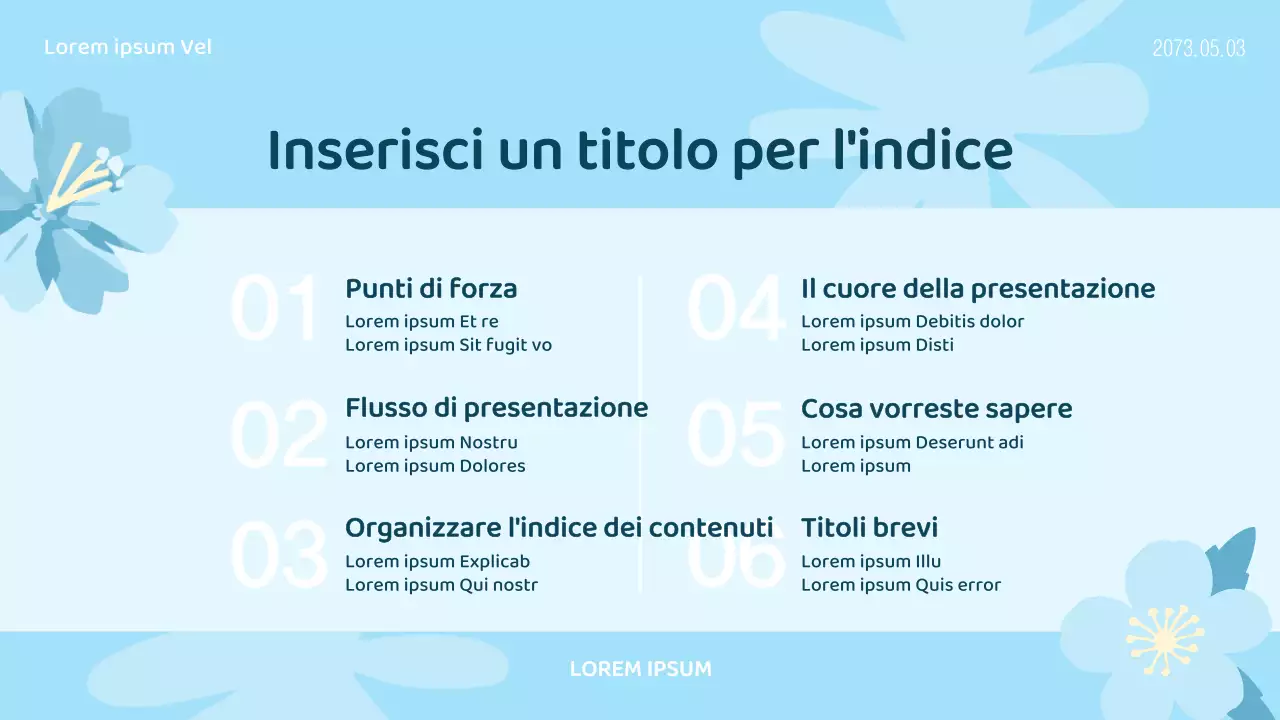 Una bella pianta floreale primaverile di amore e gratitudine in rosa e blu cielo