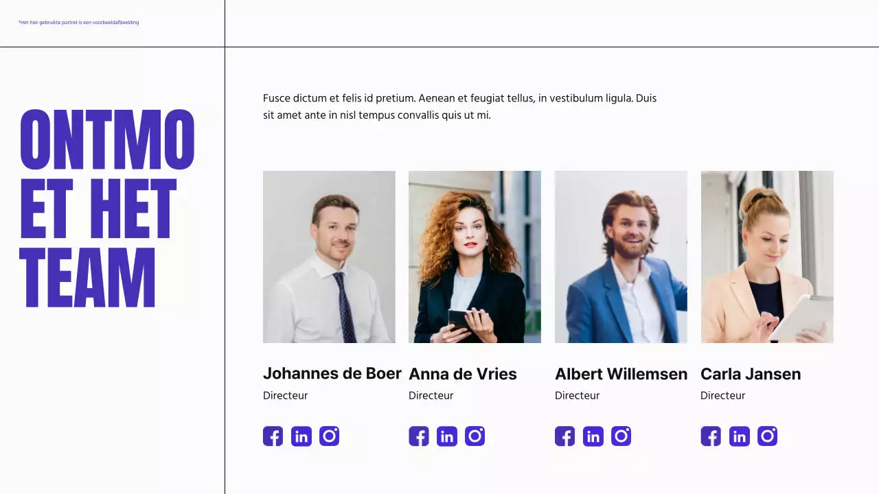 Blauw en neon modern zakelijk profielmateriaal