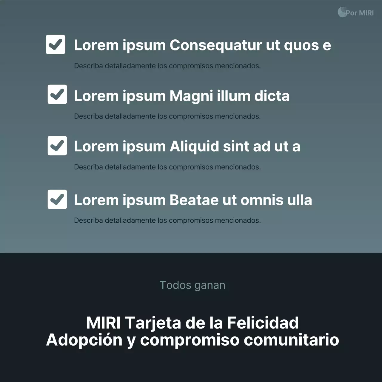 Un sencillo anuncio de campaña electoral en blanco y azul marino