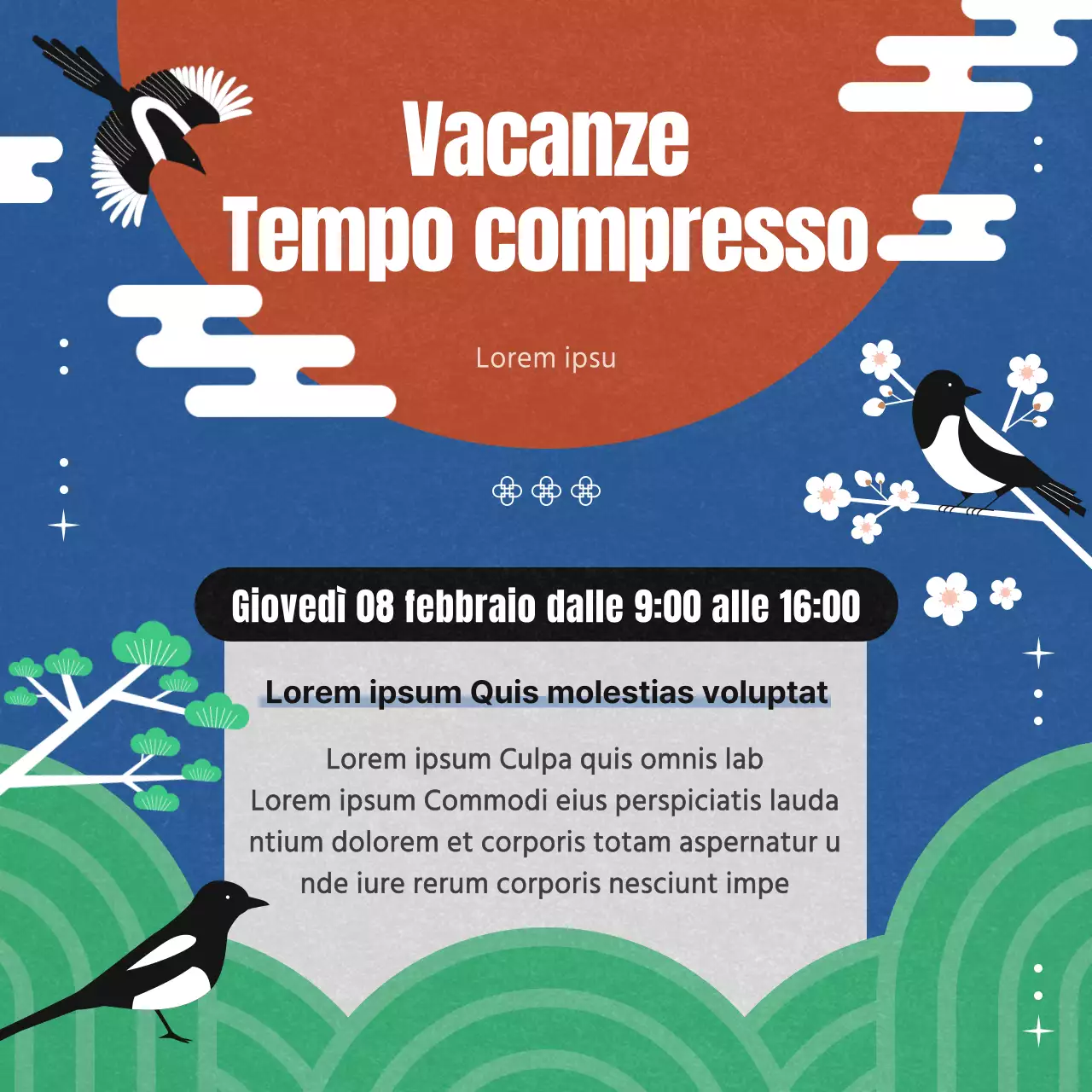 Una guida agli orari compressi delle vacanze in bianco e nero e ai concetti tradizionali