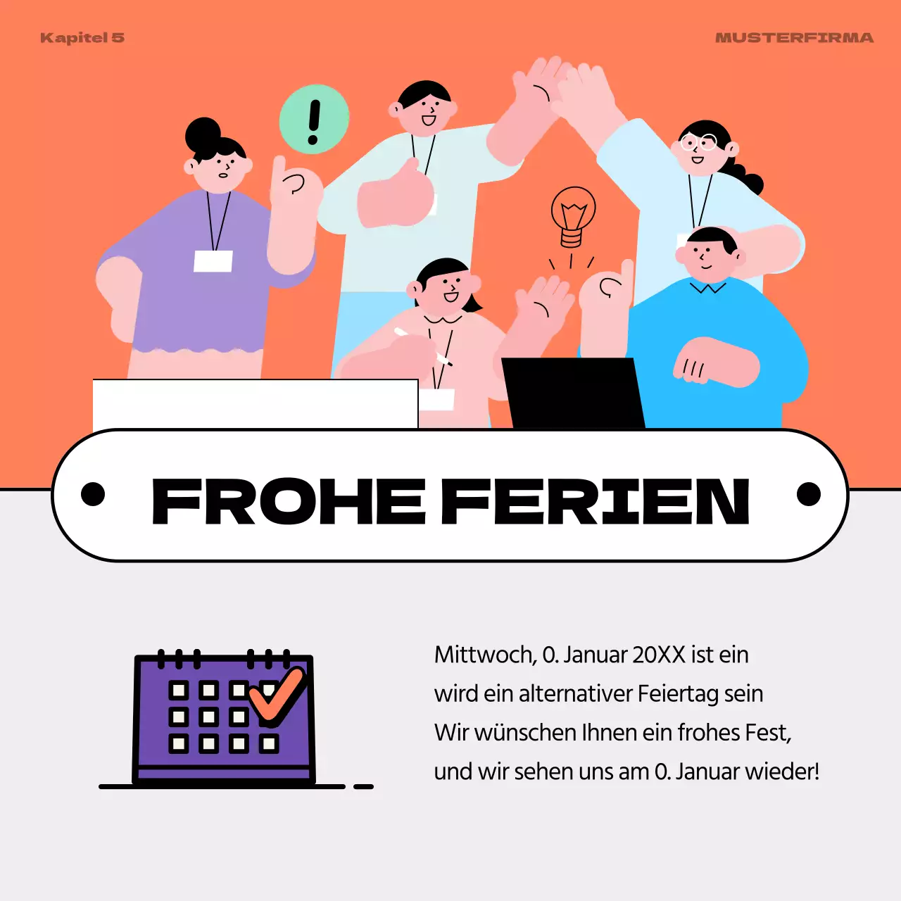 Eine graue und regenbogenfarbene HR-Jahresanzeige