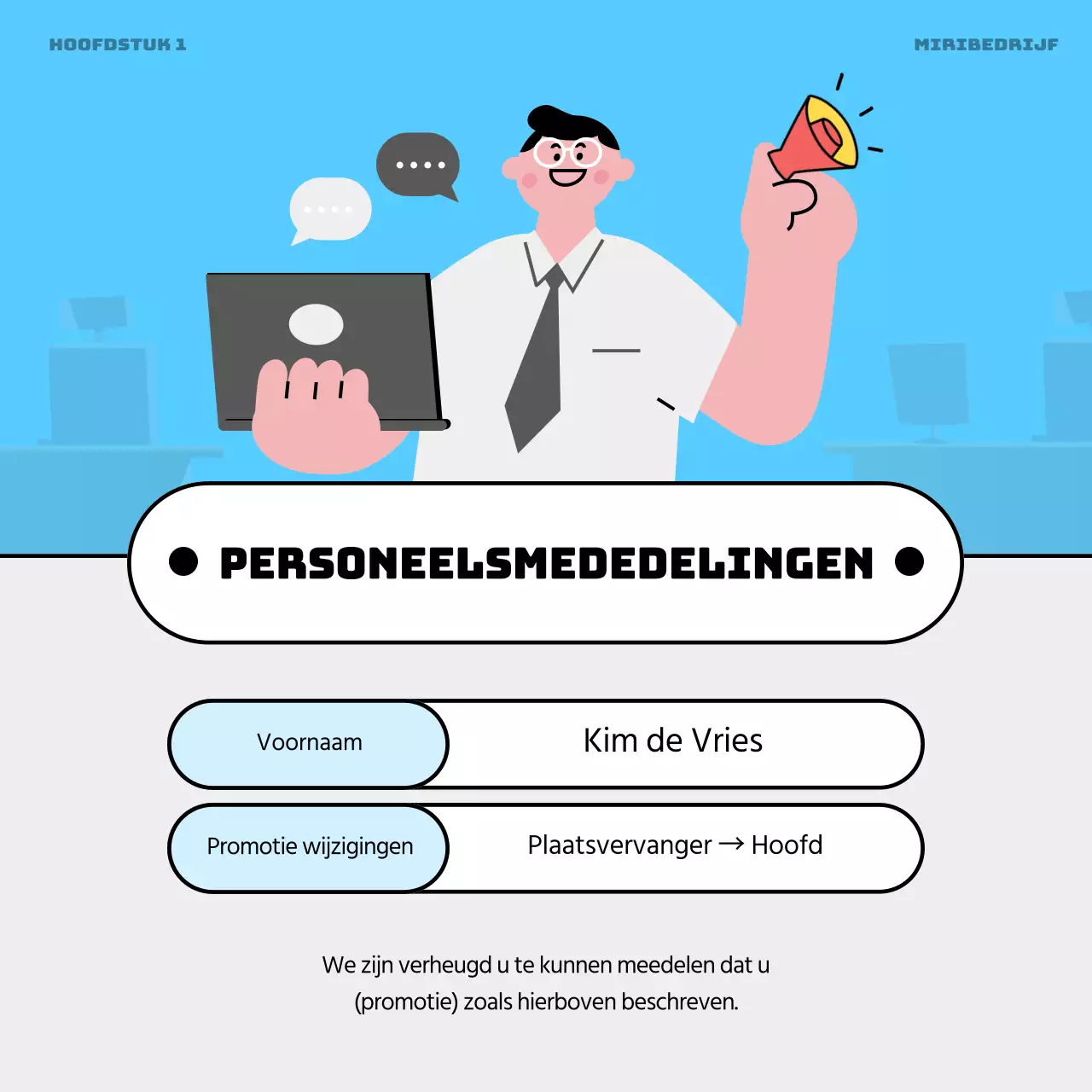 Een grijze en regenboog HR aankondiging