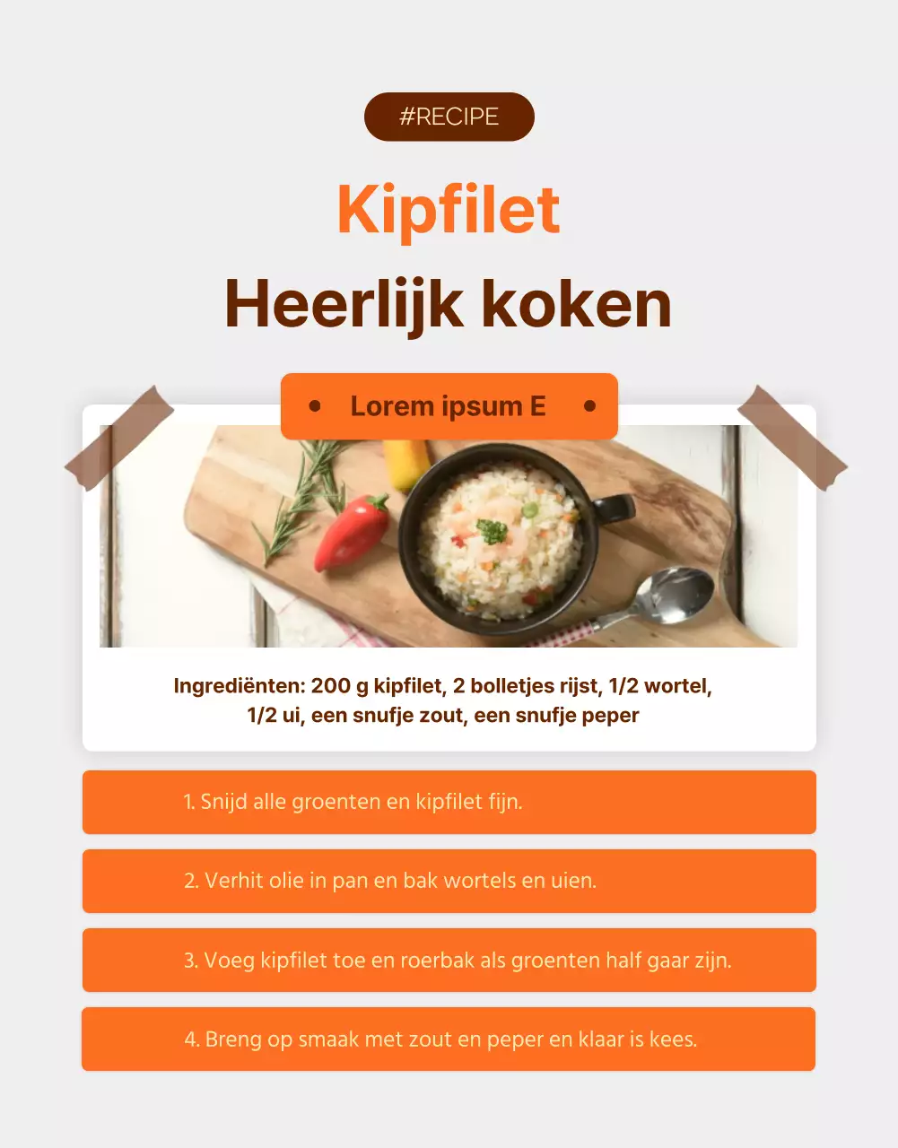 Promoot Simpel Dieet Kippenborstjes in Oranje en Bruin