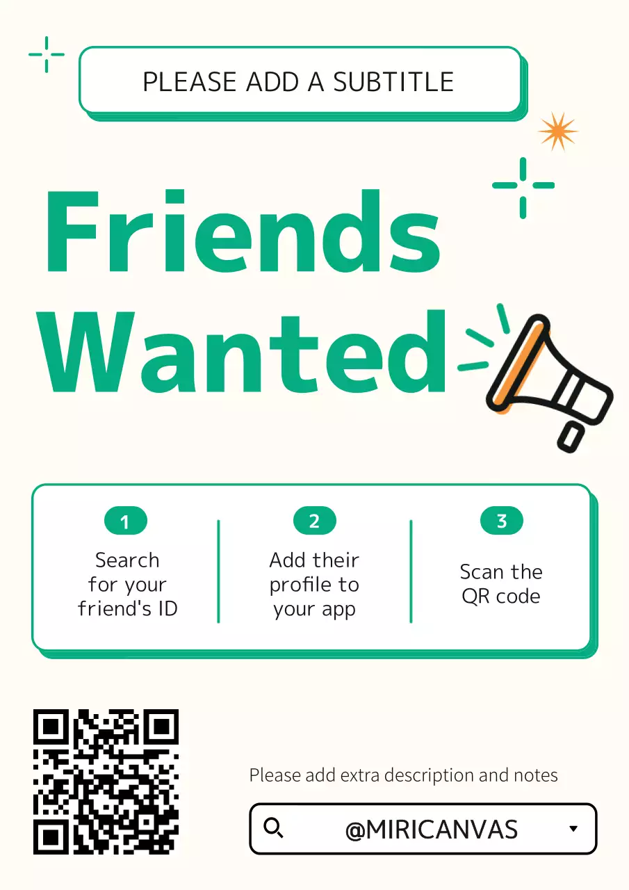 Green Simple Friends Promotion Poster