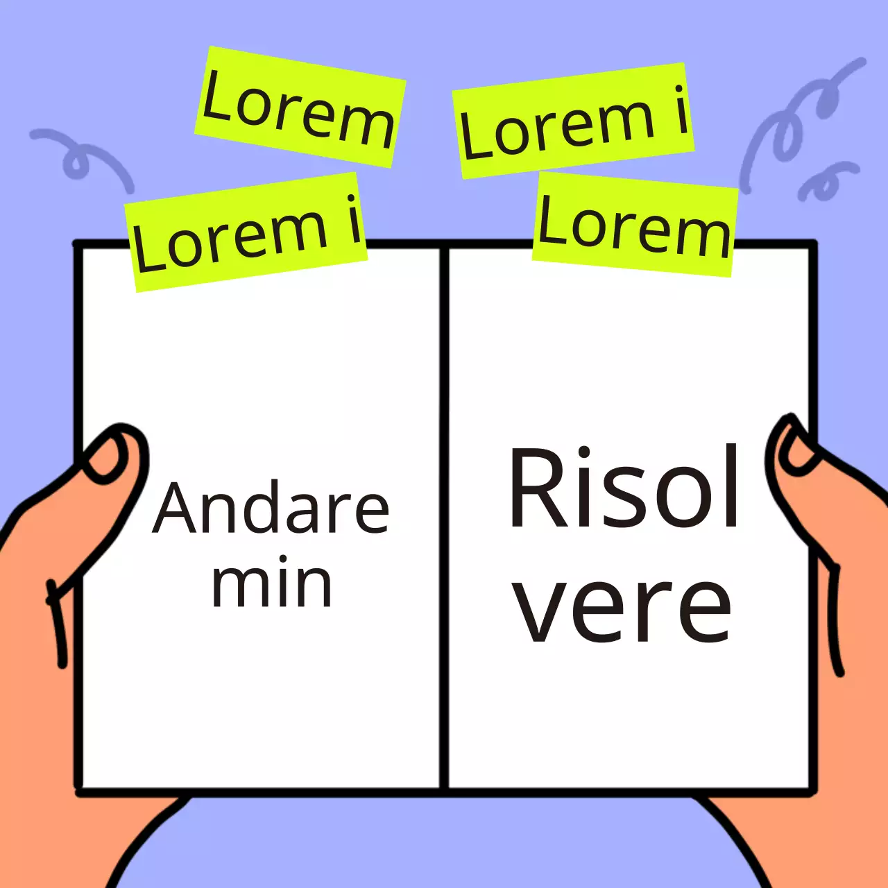 Copertina semplice della miniatura principale della newsletter di colore blu