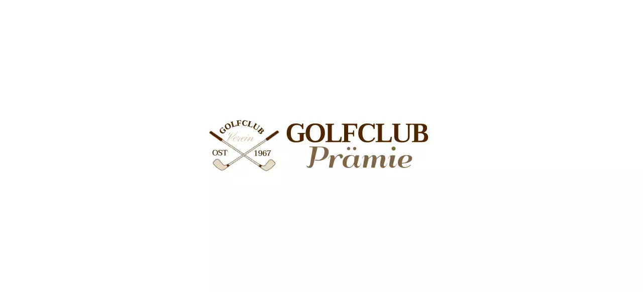 Golfschläger mit braunem Golfschläger-Logo für ein hochwertiges Gefühl