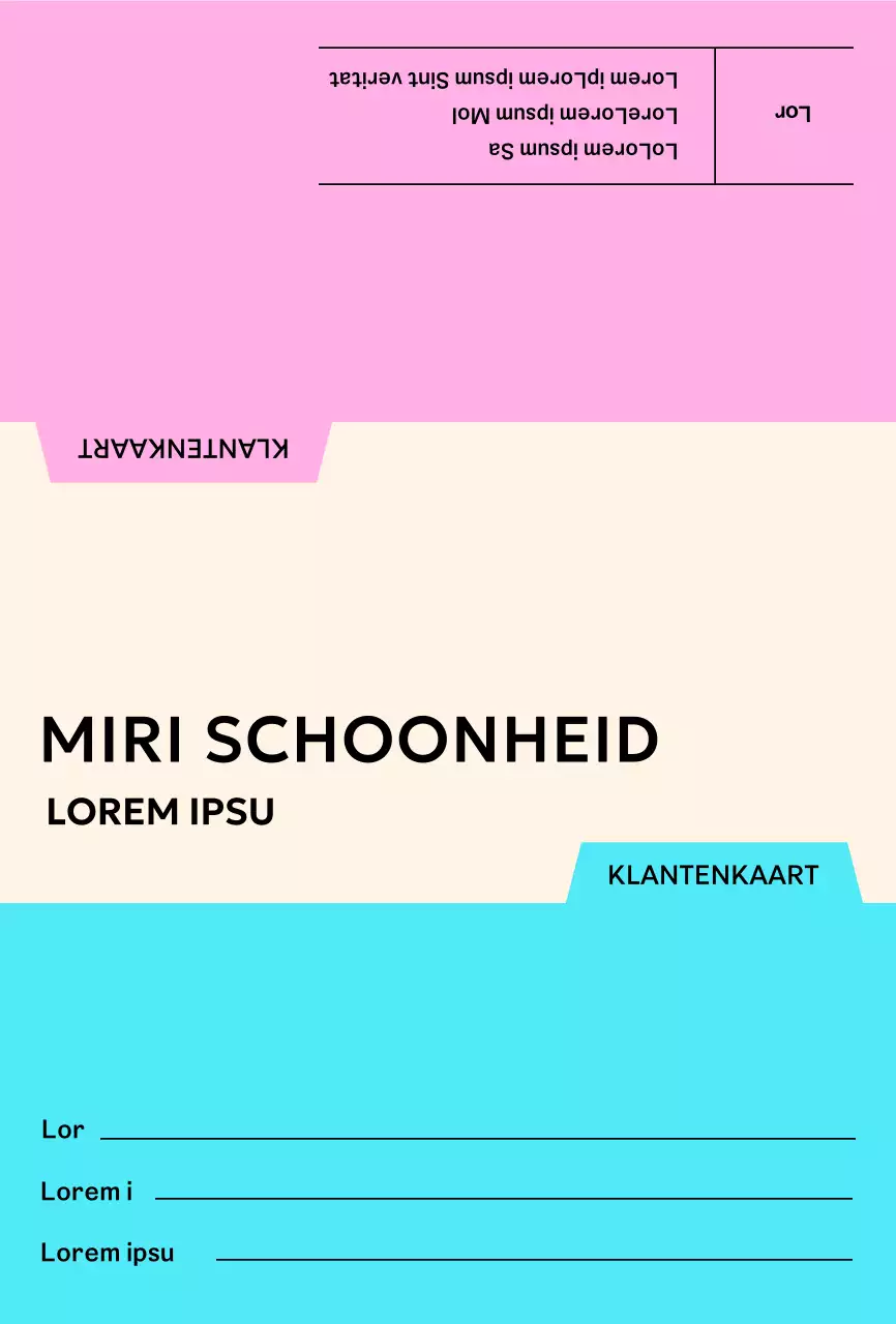 Klantenzorgkaarten met een levendig gekleurd folderconcept