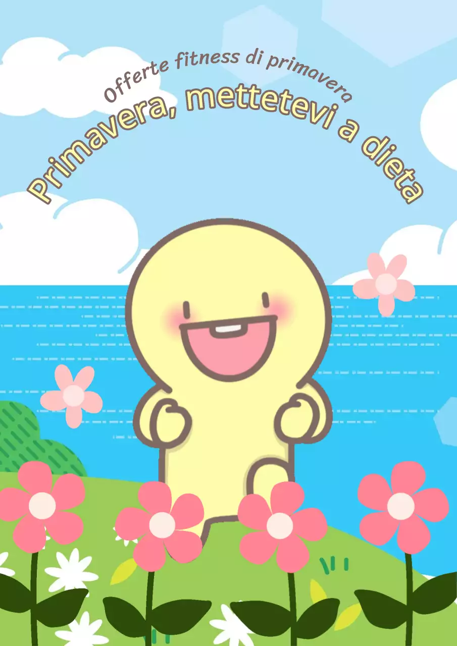 Una simpatica pubblicità di occasioni di fitness in giallo e rosa