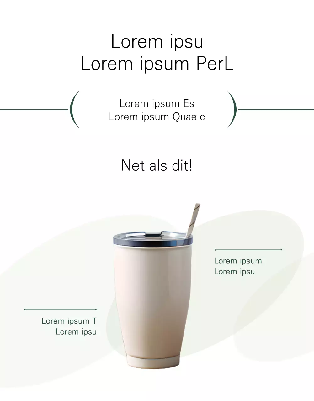 Een minimalistische wit met groene Tumblr advertentie voor nieuwkomers
