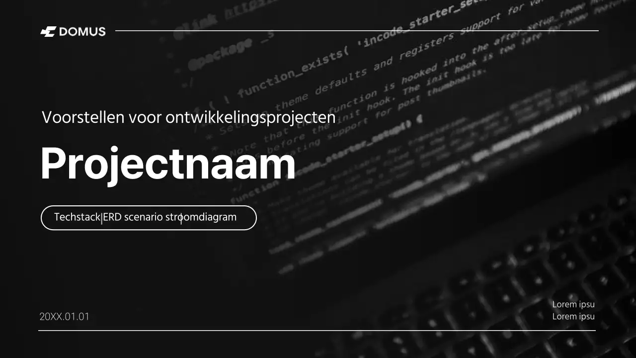 Een eenvoudig zwart-wit ontwerpvoorstel voor ontwikkeling