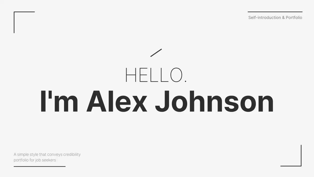 화이트 미니멀 포트폴리오 이력서 프레젠테이션