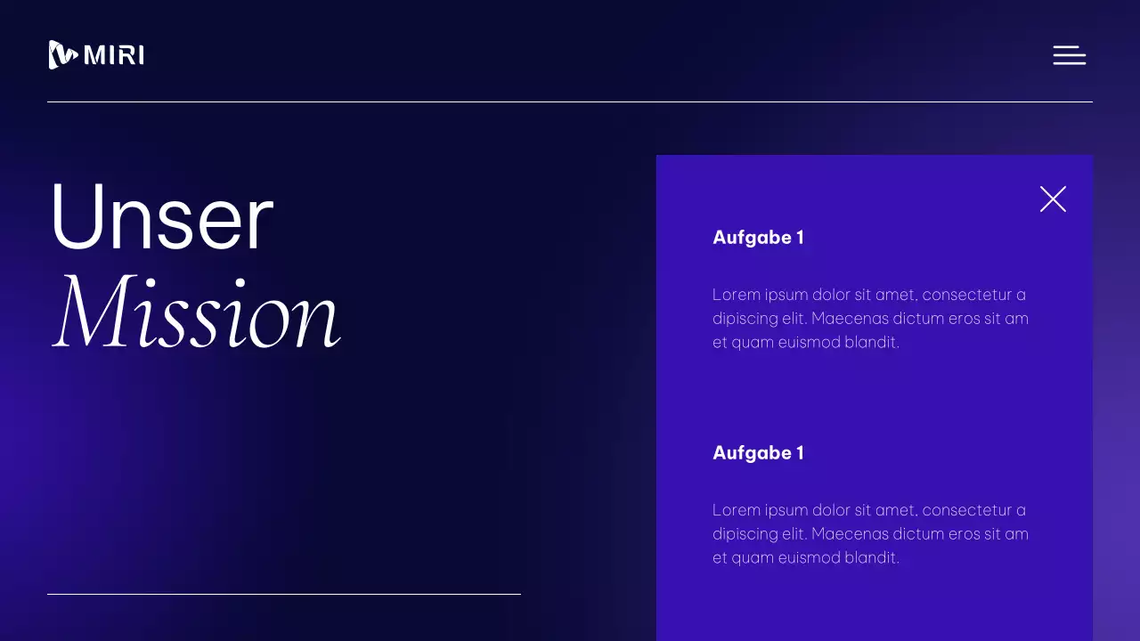 Modernes, professionelles Business-Profilmaterial in Lila und Weiß