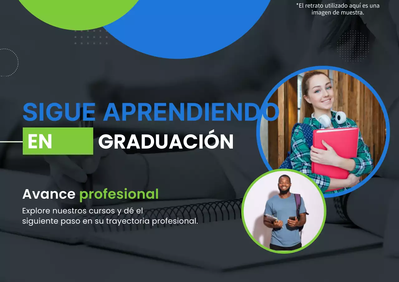 Azul y Verde Carrera Moderna Empleo Educación Anuncio