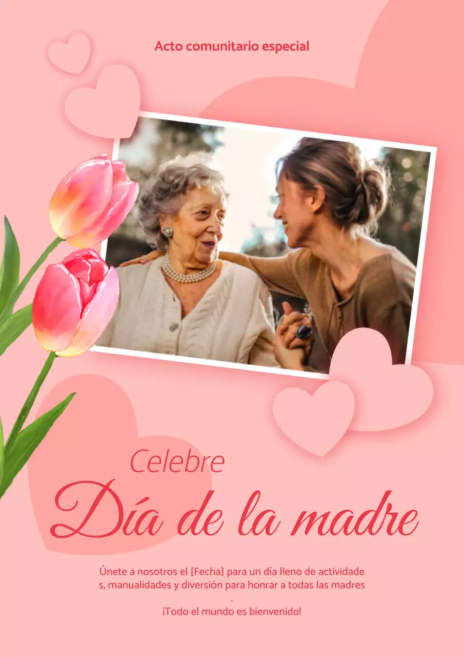 Promueva un sencillo acto del Día de la Madre en rosa