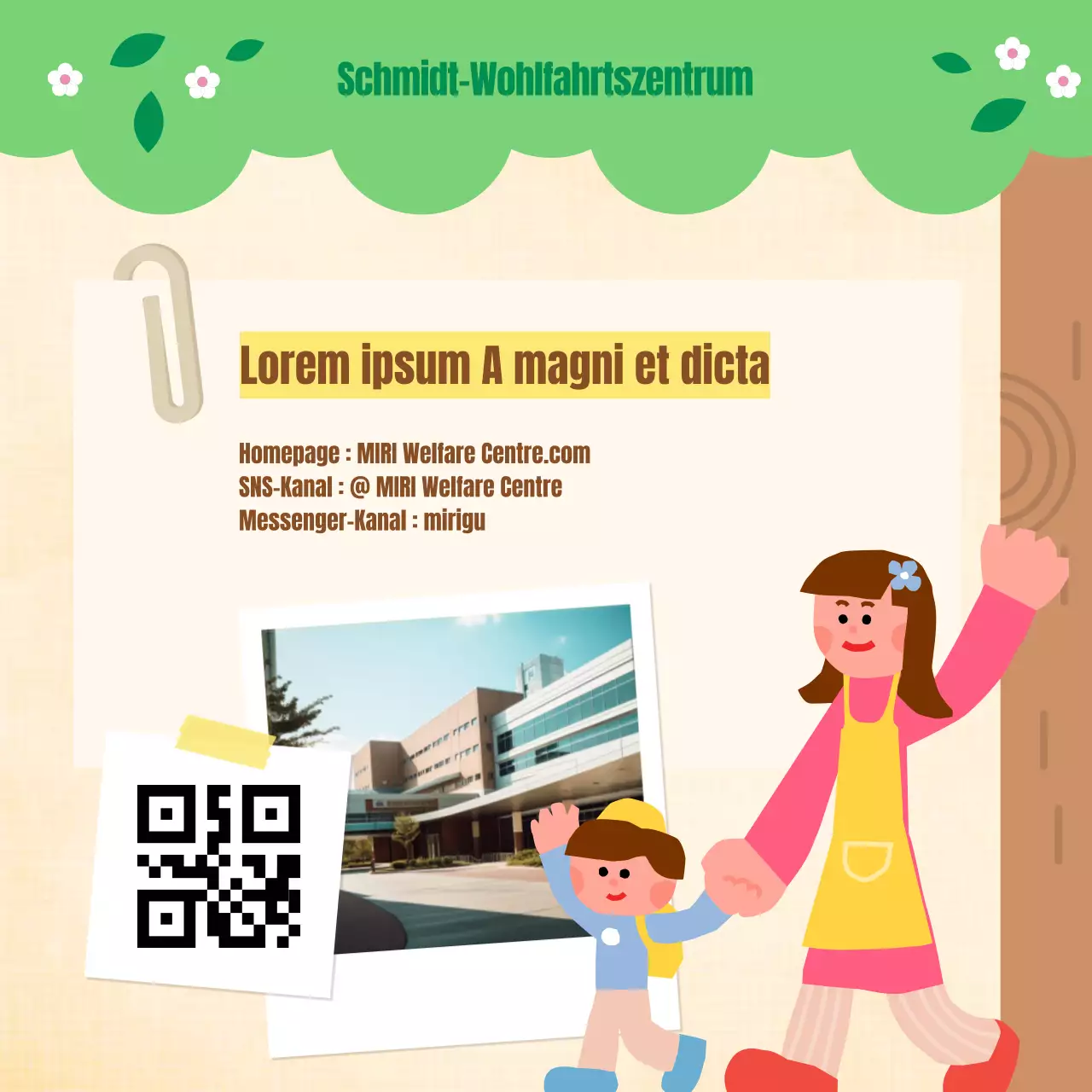 Minimalistischer Newsletter für den öffentlichen Sektor in Chartreuse und Braun