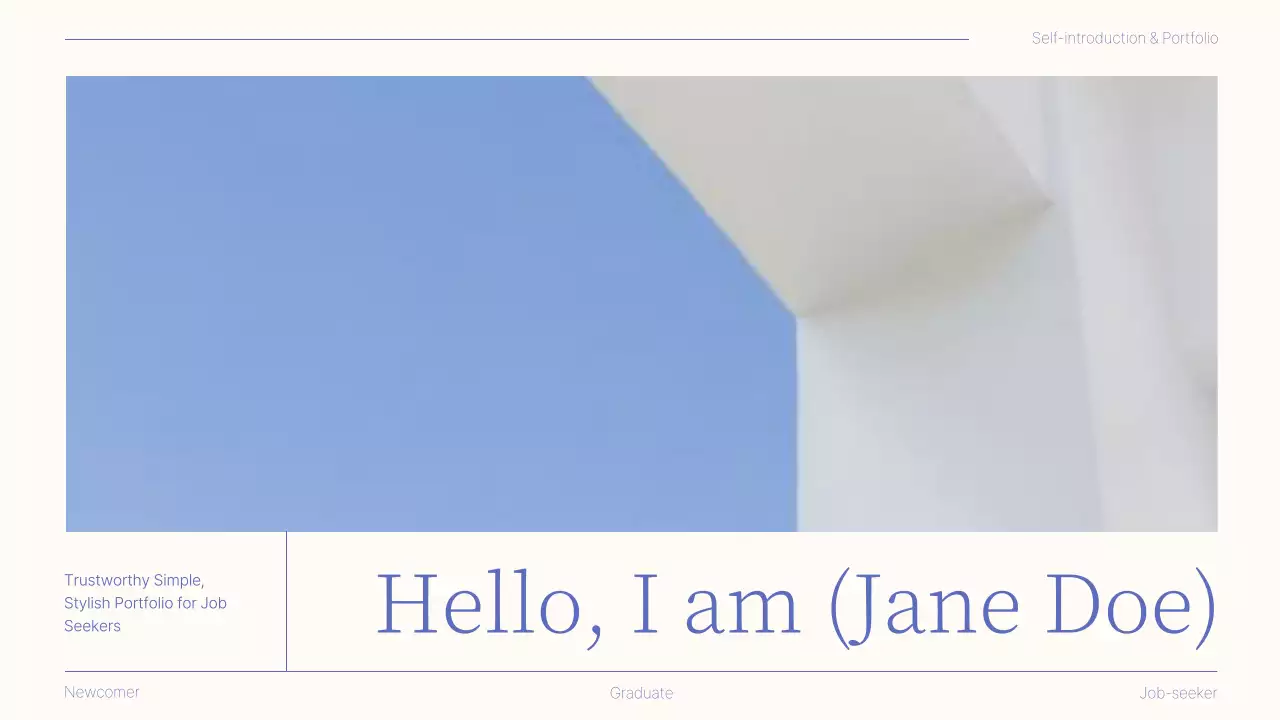 블루 모던 포트폴리오 이력서 프레젠테이션