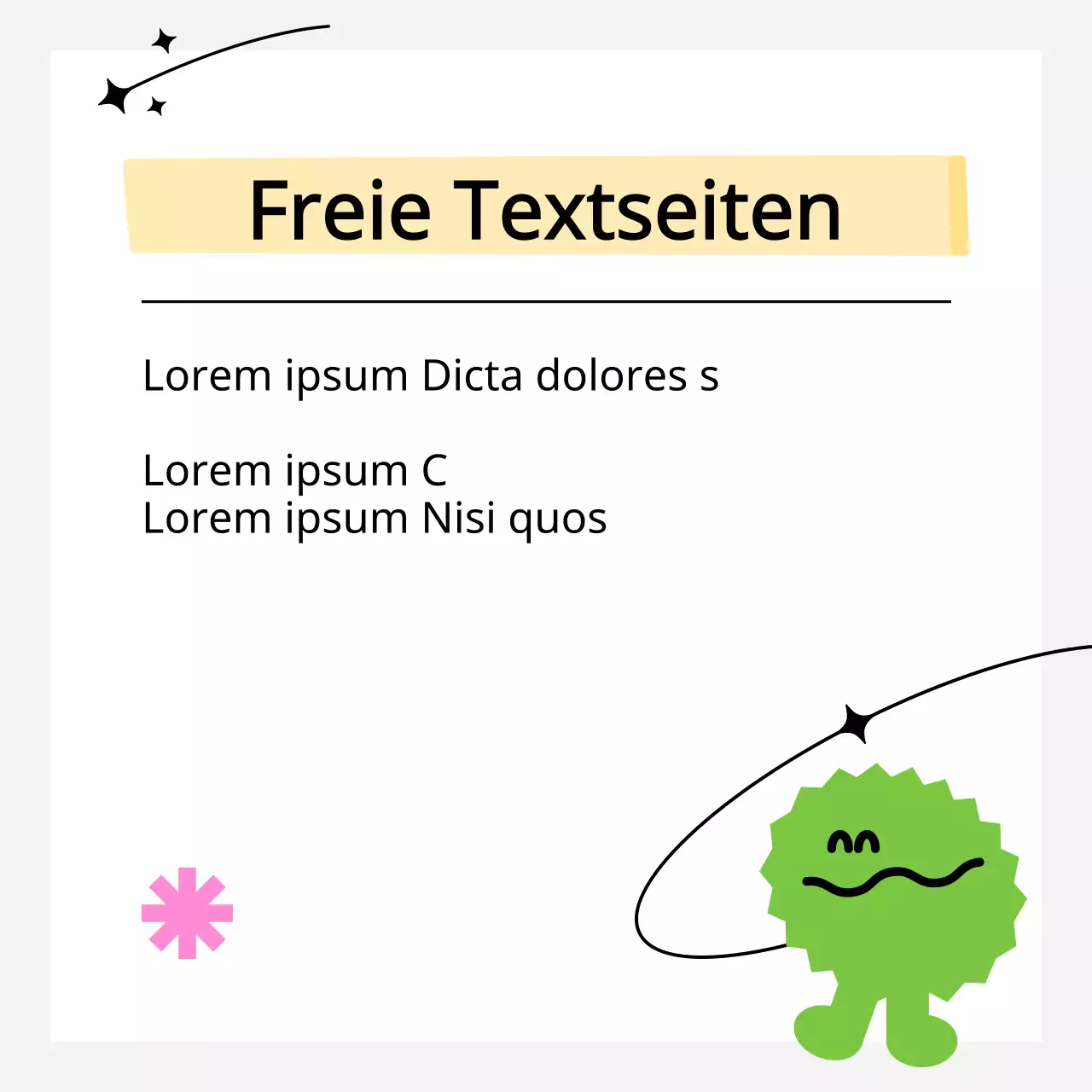 Einfacher, weißer, illustrierter Fütterungsplan