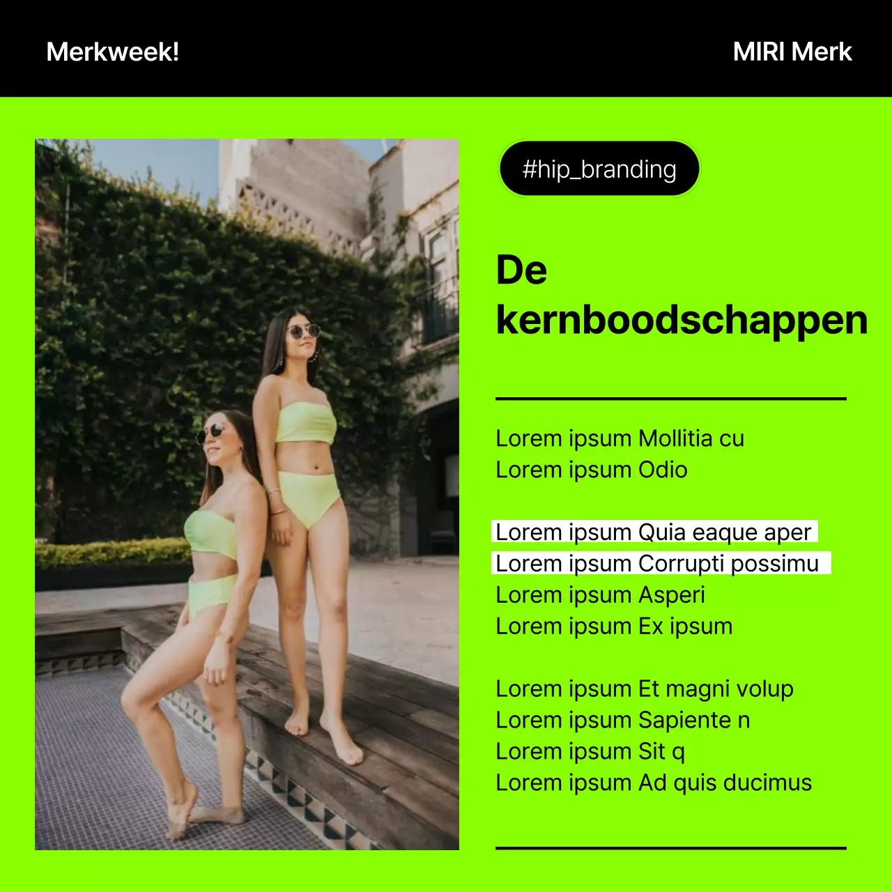 Een hippe, neon-zwarte merkprimer