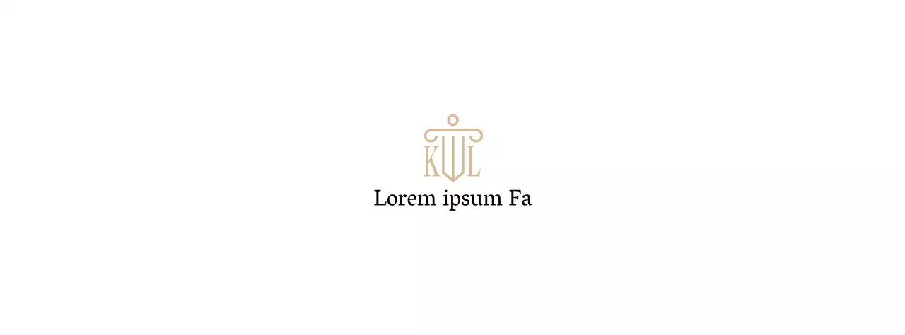 Um escritório de advogados com um toque de classe com um logótipo ilustrado a dourado