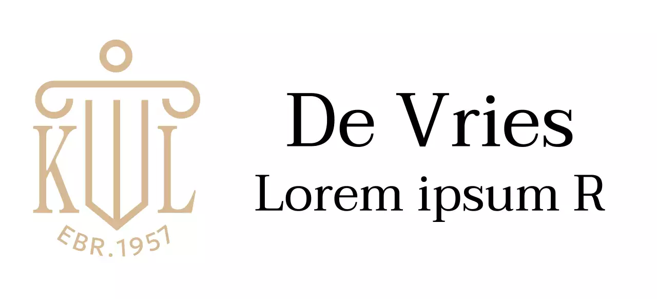 Advocatenkantoor met een geïllustreerd logo en een stijlvolle uitstraling