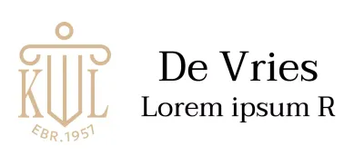 Advocatenkantoor met een geïllustreerd logo en een stijlvolle uitstraling