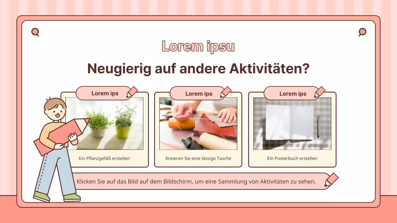 Rosa und gelbes Zentrum Klassenzimmer Aktivität Sammlung post