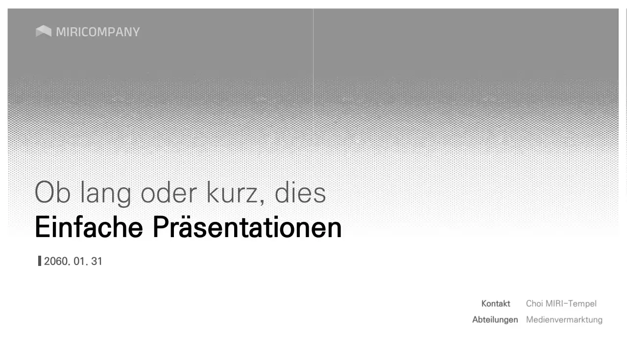 Einfache Schwarz-Weiß-Layout-Variante Präsentation