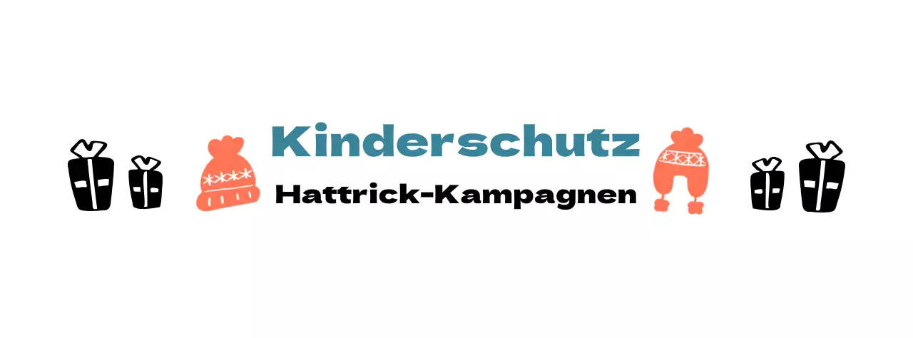 Kampagnenlogo mit einer niedlichen Strickmützen-Illustration