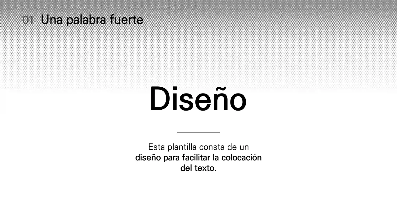 Presentación sencilla en blanco y negro