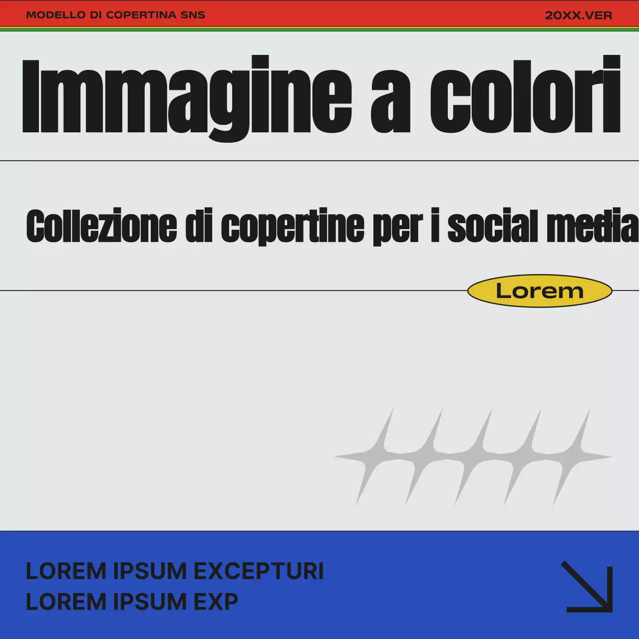 Promuovere una moderna variante di colore della copertina, arcobaleno e bianco