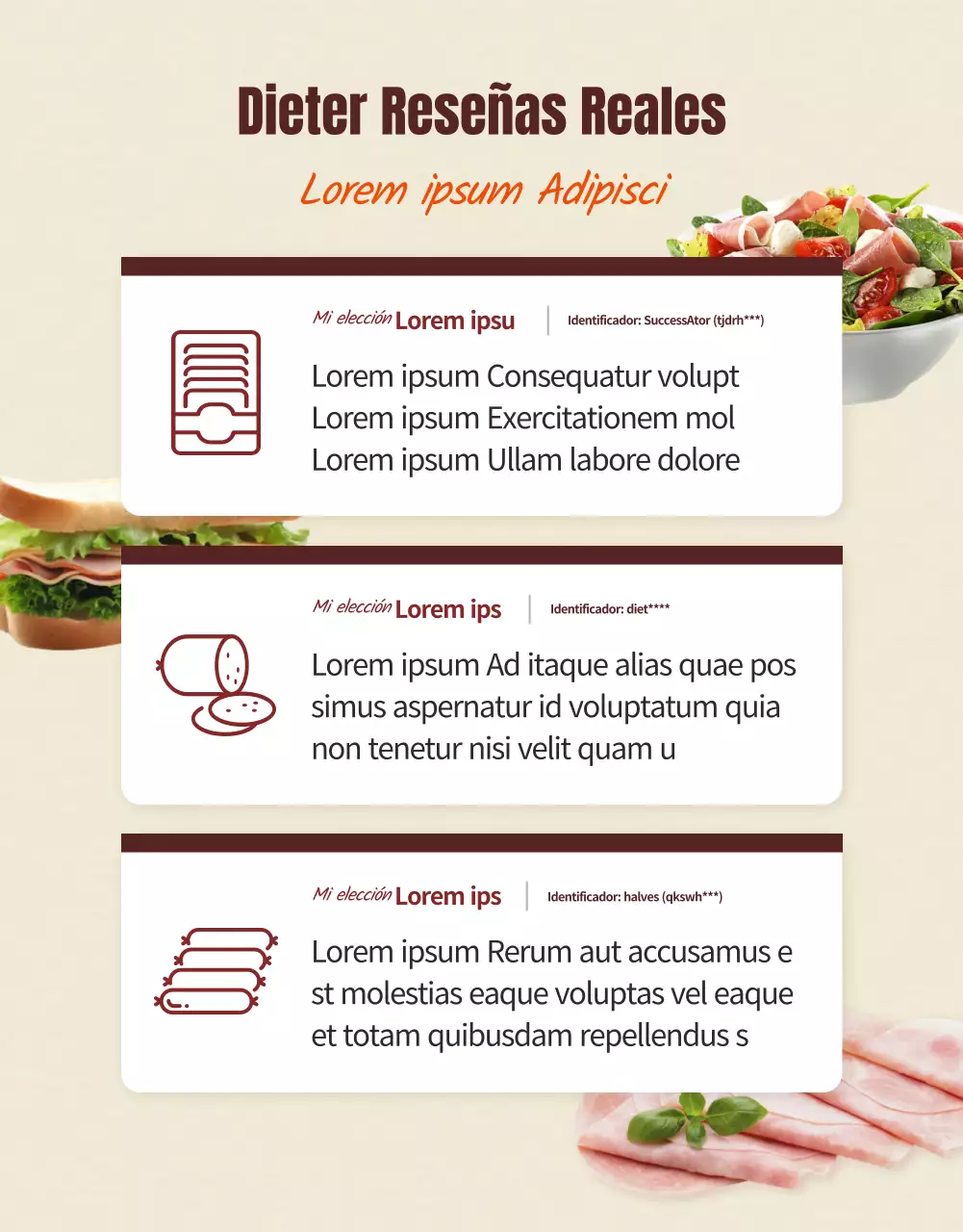 Promover una dieta sencilla pechuga de pollo en marrón y beige