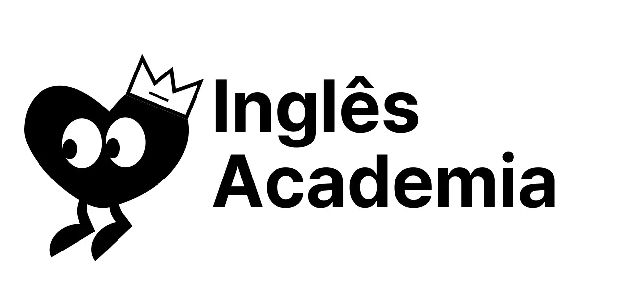 Um conceito giro de academia de língua inglesa com personagens de coração