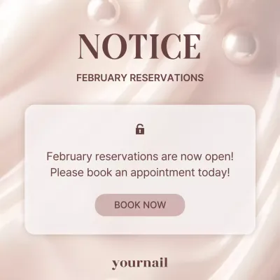 Beige Elegant Reservations Notice Social Media Post