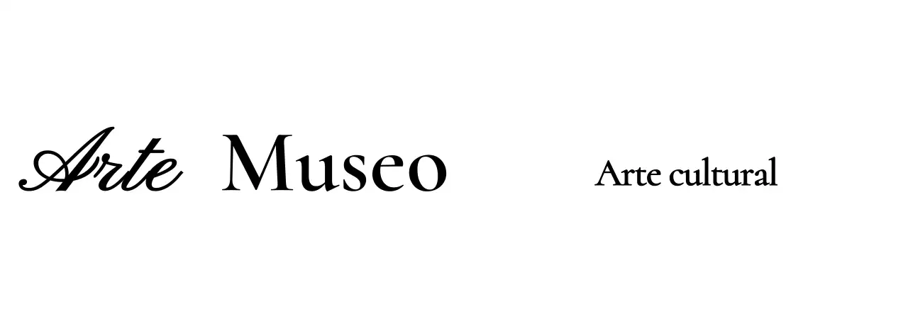 Logotipo de museo con un concepto cursivo elegante