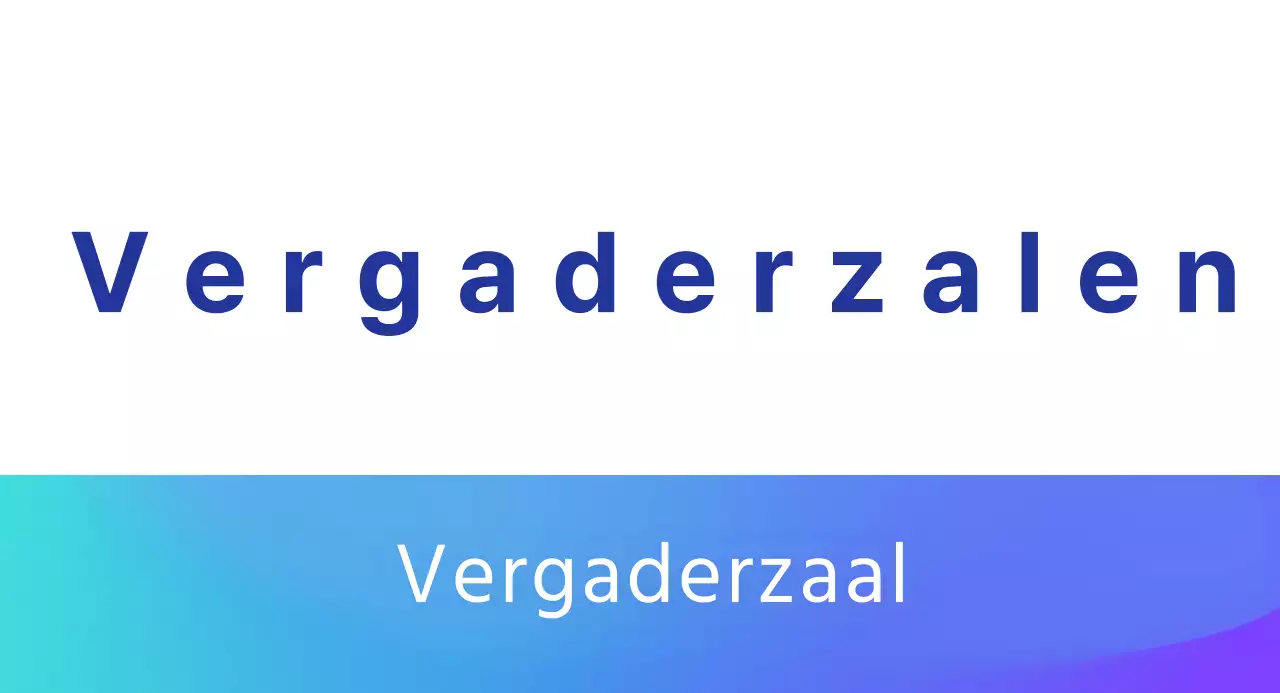 Gids voor vergaderruimten met blauw verloop