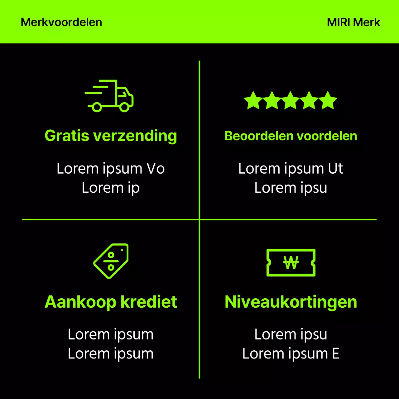 Een hippe, neon-zwarte merkprimer
