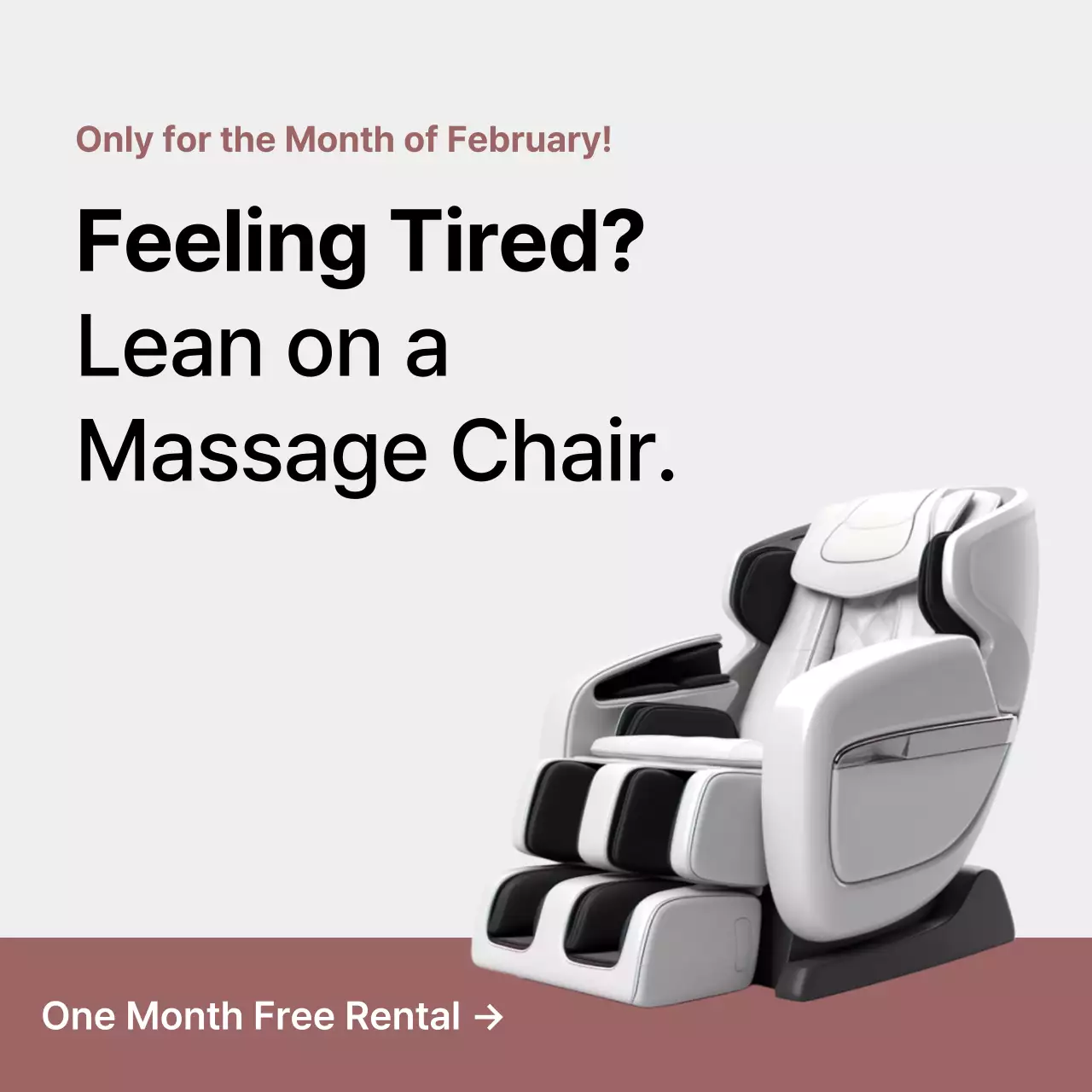 화이트 모던 마사지 프로모션 인스타그램 포스트