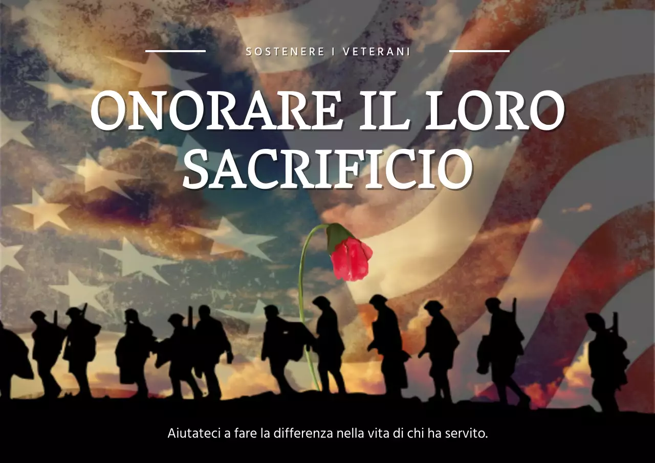 Pubblicità del Red and Blue Classic a sostegno dei veterani