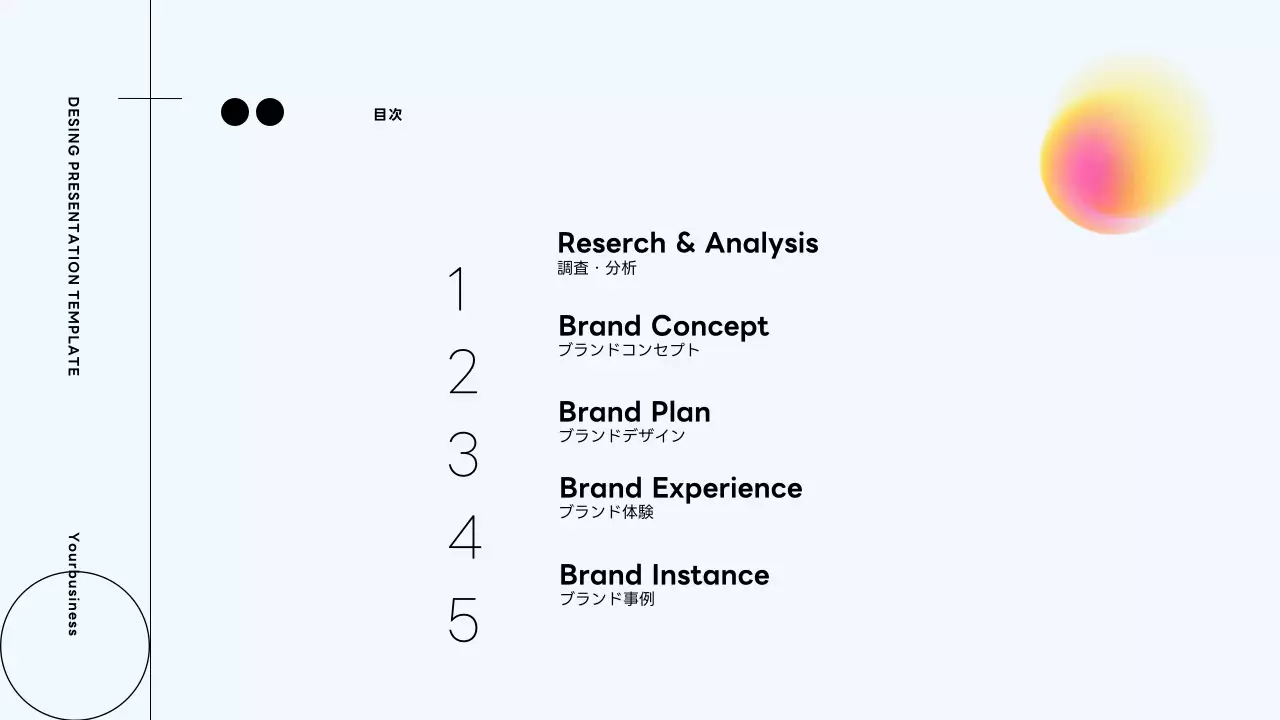白 シンプル ブランド プレゼンテーション