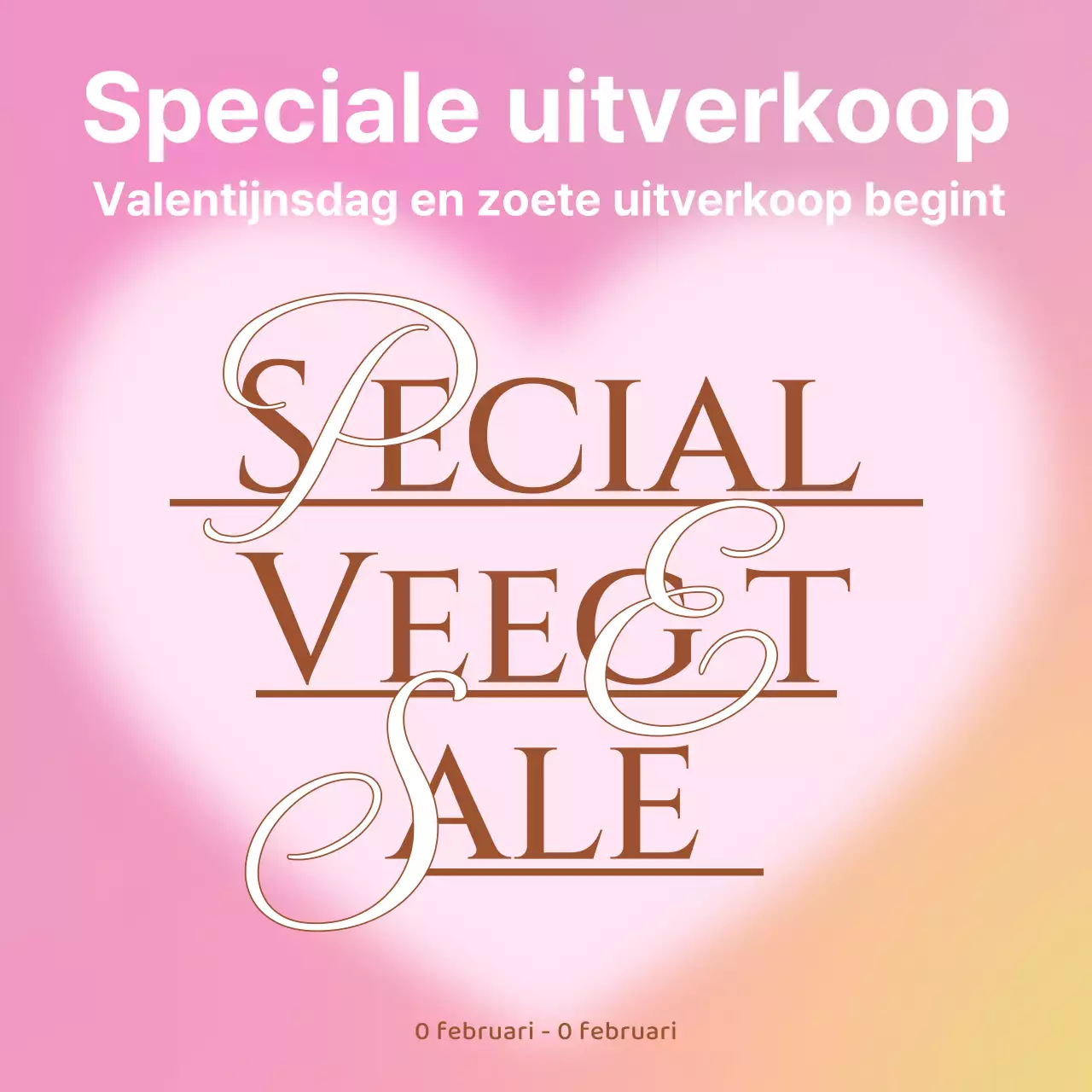 Promoot een roze Valentijnsverkoop