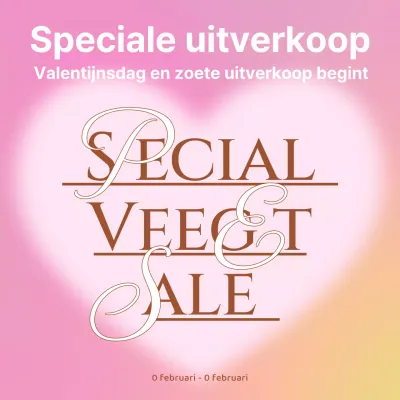 Promoot een roze Valentijnsverkoop