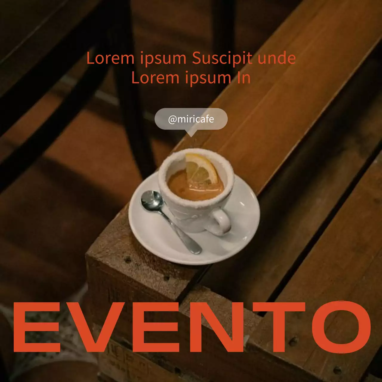 Promuovere un semplice annuncio di caffè verde e arancione