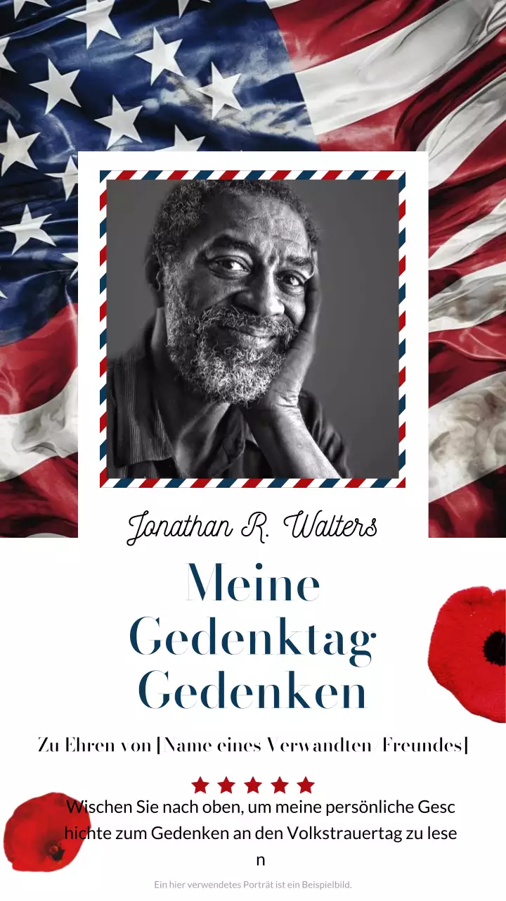 Weiß und Rot Klassisch Memorial Day Tribute Einladung