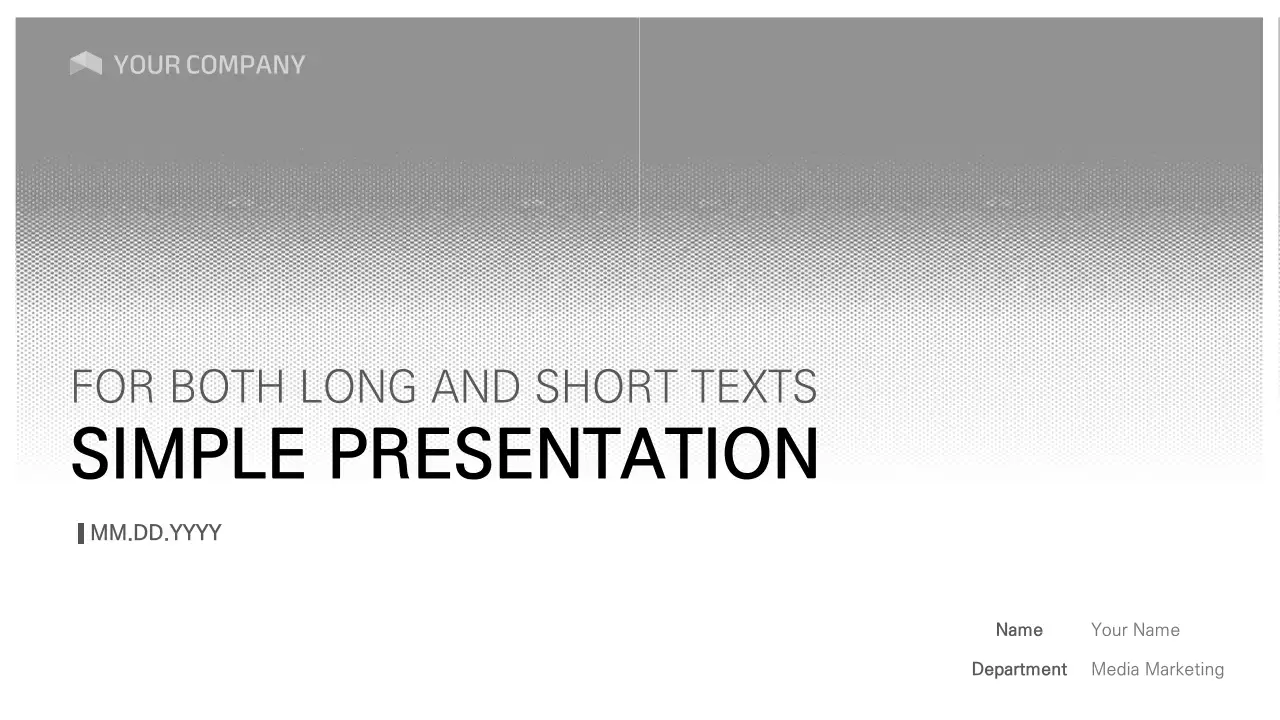 A simple black and white layout variation presentation