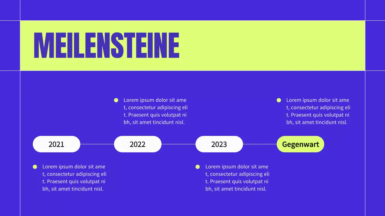 Blaues und neonfarbenes modernes Business-Profilmaterial