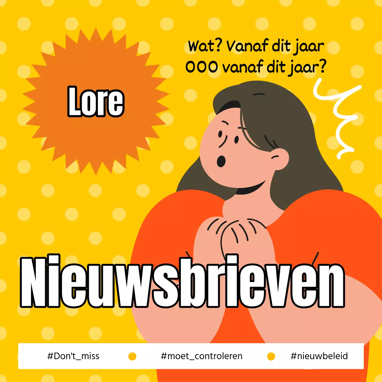 Eenvoudig blauw en geel sjabloon voor een nieuwsbrief