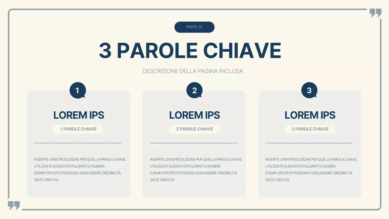 Semplice relazione di presentazione in blu chiaro e blu navy