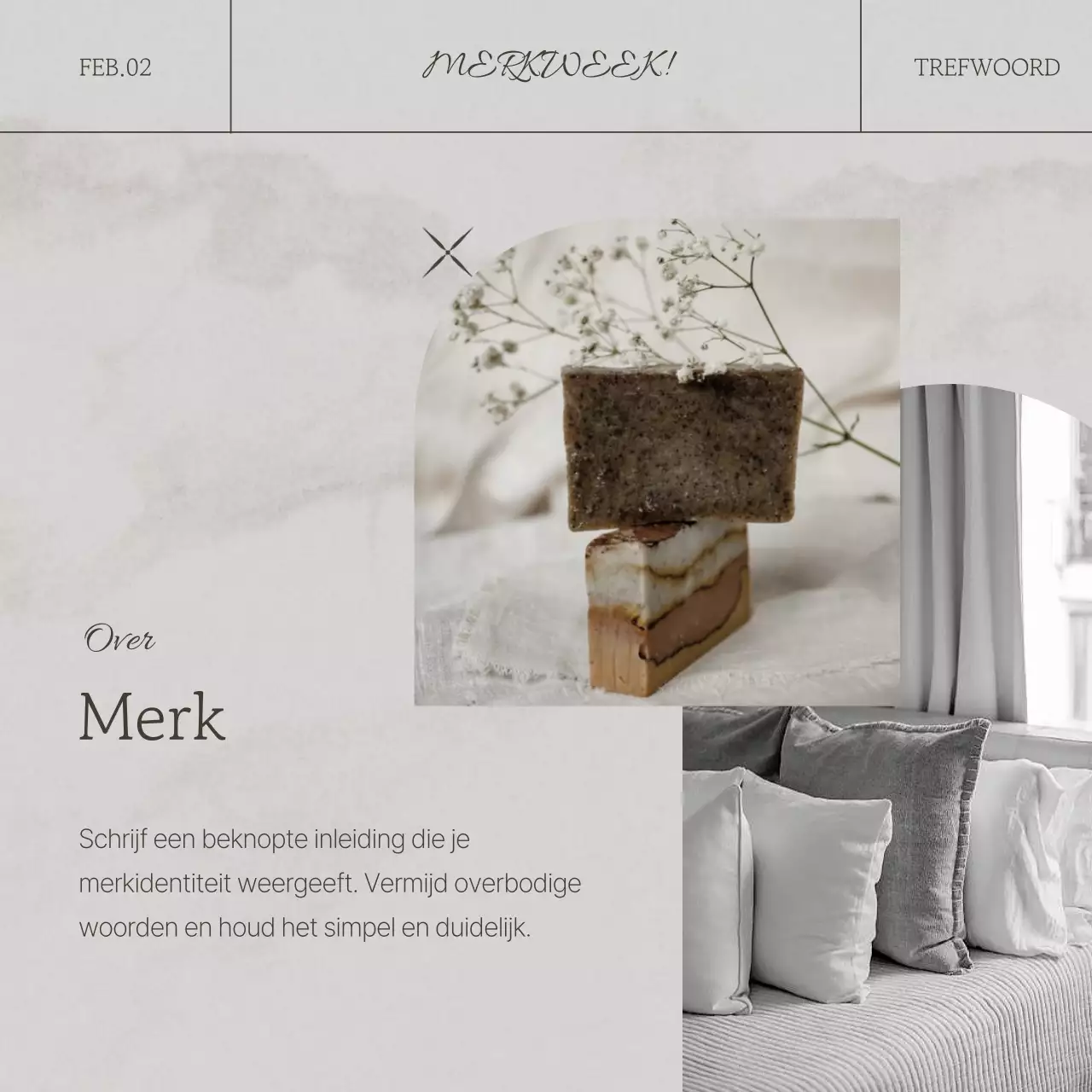 Beige en bruin voor moderne emotionele branding