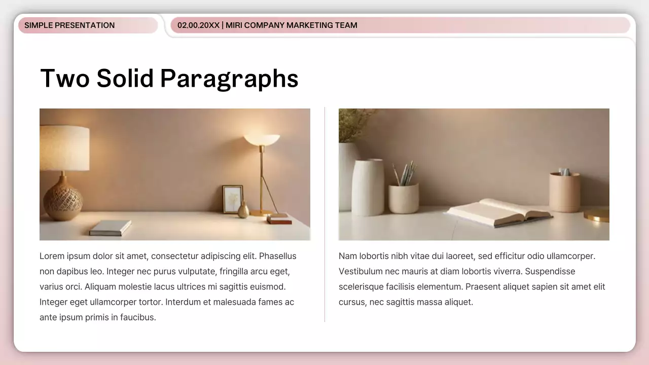 Pink Minimal Guide Presentation